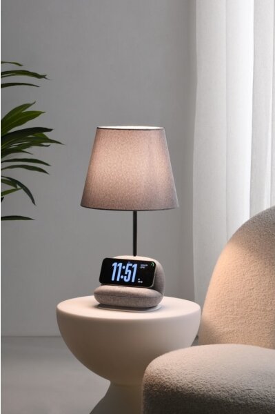 Immax NEO 09109L - Lampada da tavolo LED dimmerabile con ricarica wireless Qi SOFA LED/6W/230V grigia