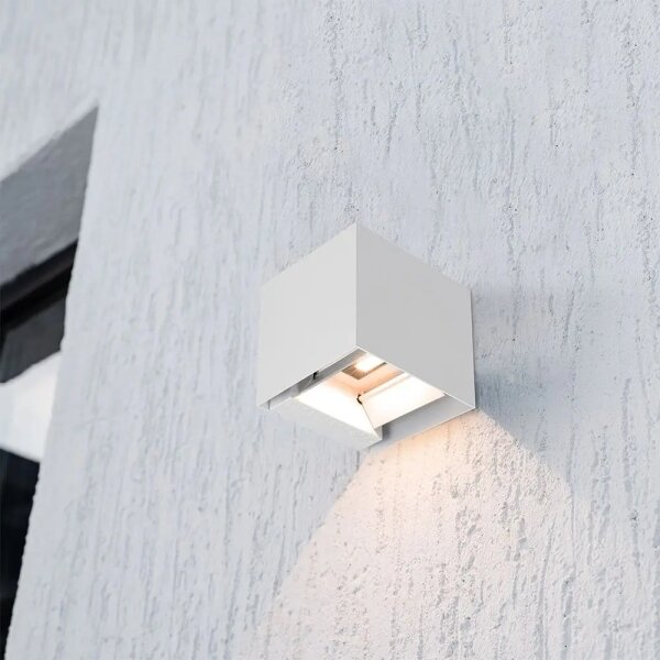 Lampada da parete solare a LED con sensore LED/9W/3,7V 3000/4000/5000K IP65 2600mAh bianca