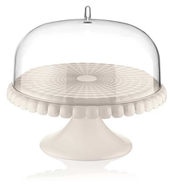 Guzzini Alzata con campana piccola in stile moderno Tiffany Policarbonato Bianco
