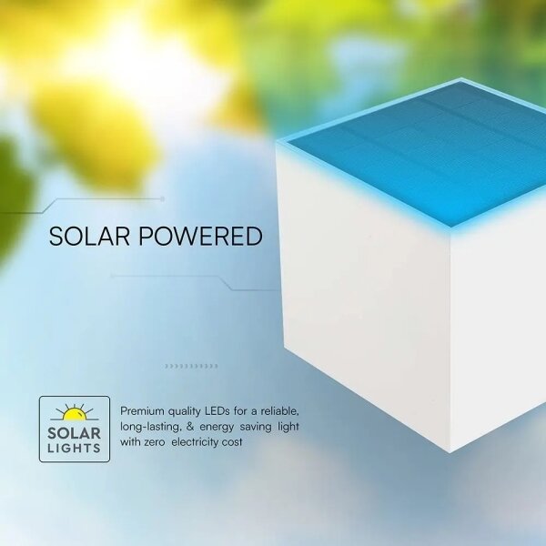 Lampada da parete solare a LED con sensore LED/9W/3,7V 3000/4000/5000K IP65 2600mAh bianca