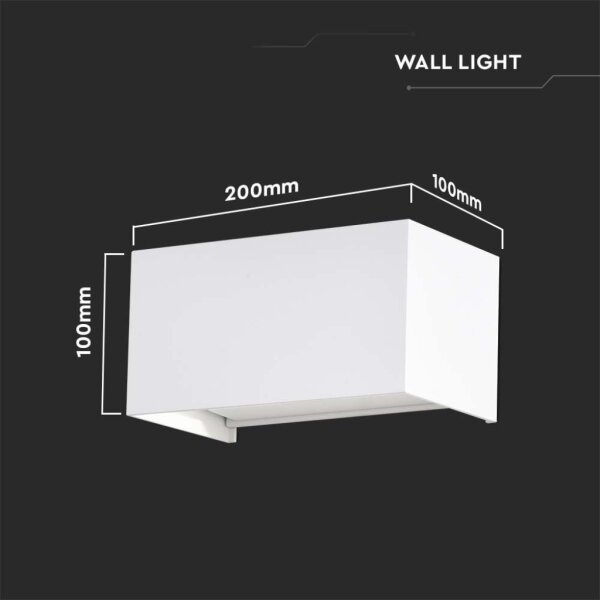 Applique da esterno a LED, 24W, 230V, 4000K, IP65, bianca
