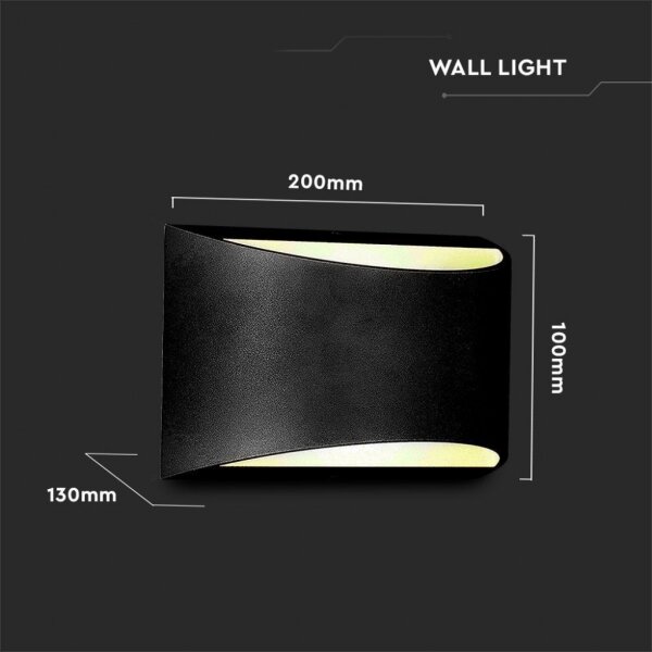 Applique da esterno LED 9W/230V 4000K IP54 nera