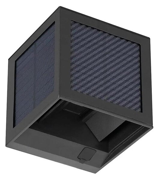 LED Lampada da parete solare con sensore LED/9W/3,7V 3000/4000/6000K IP65 2600mAh nera