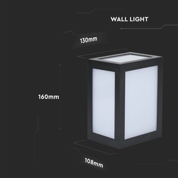 Applique da esterno LED 12W/230V 4000K IP65, nero