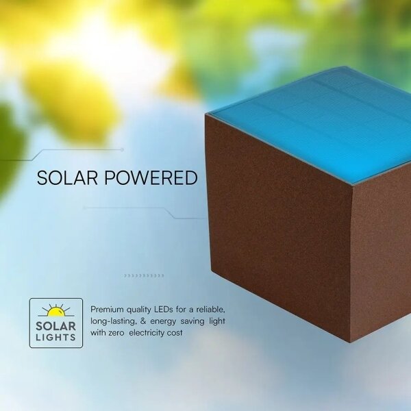 LED Sol lampada da parete con sensore LED/9W/3,7V 3000/4000/5000K IP65 2600 mAh marrone