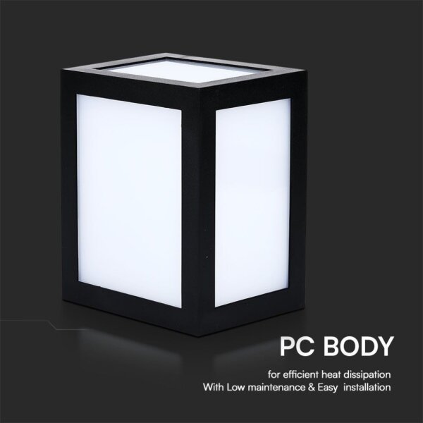 Lampada da parete per esterni a LED/12W/230V 6400K IP65 nera