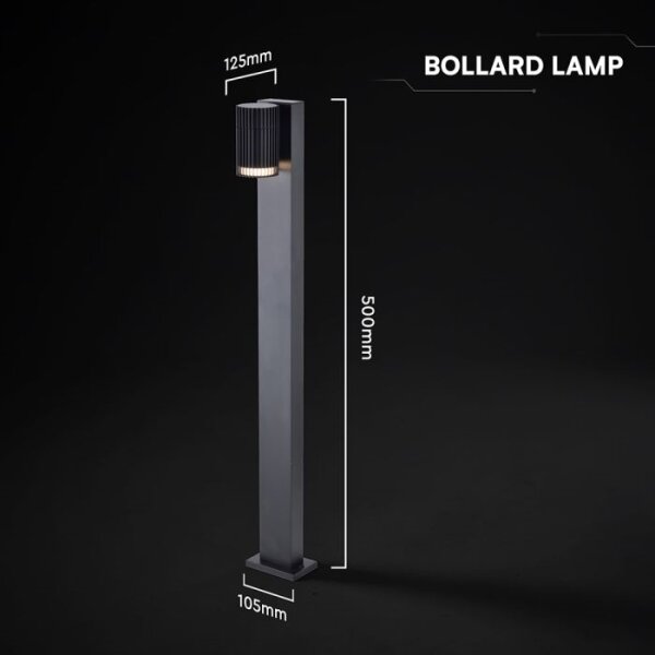 Lampada da esterno 1xGU10/10W/230V IP44 50 cm nera