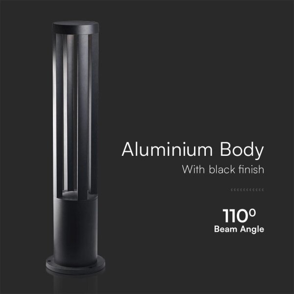 Lampada LED da esterno 10W/230V 3000K IP65 80 cm nera