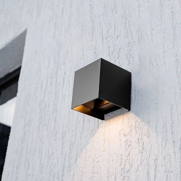 Lampada solare da parete a LED con sensore LED/9W/3,7V 3000/4000/5000K IP65 2600mAh nera
