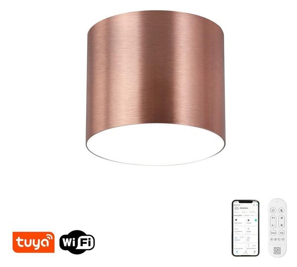 Immax NEO 07319L - Plafoniera LED dimmerabile RONDATE 18W/230V, diam. 11,5 cm, Wi-Fi Tuya, rosa