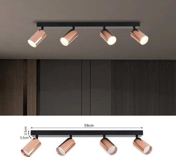 Immax NEO 08303L - Faretto PUNTO 4xGU10/9W/230V oro rosa
