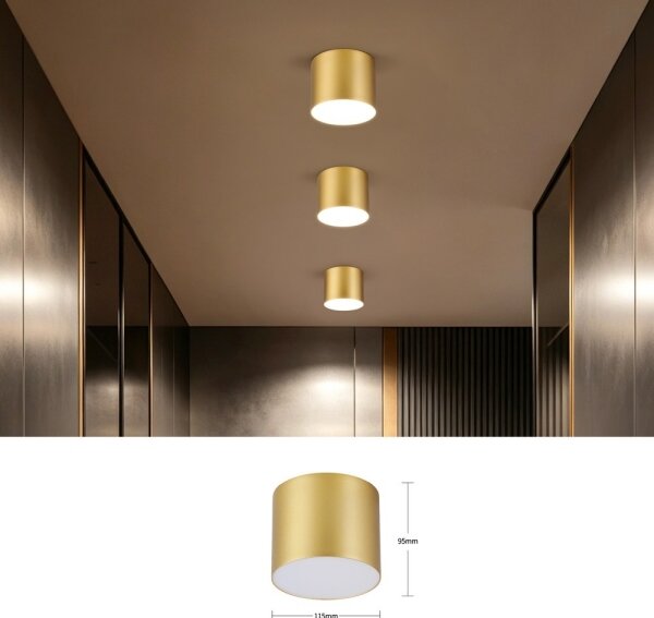 Immax NEO 07317L - Plafoniera LED dimmerabile RONDATE 18W/230V 11,5cm Wi-Fi Tuya oro