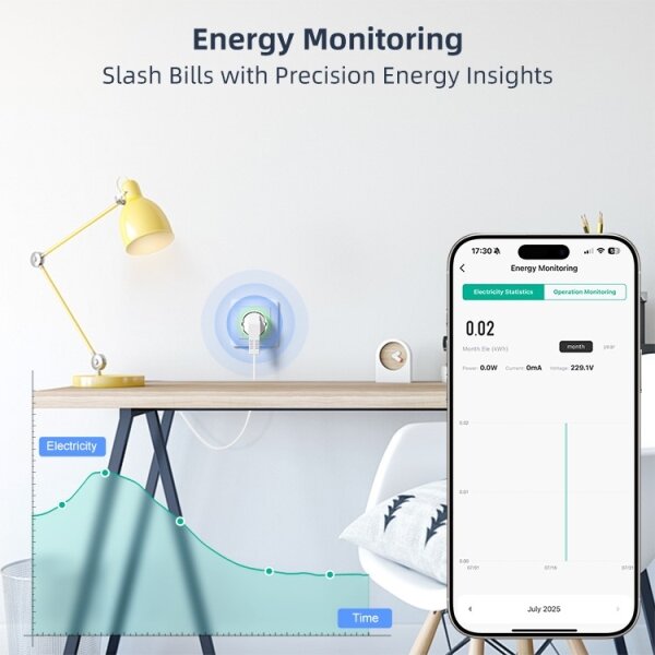 Immax NEO 07812L - Presa intelligente tipo E 3500 W Wi-Fi
