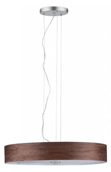 Paulmann 79686 - 3xE27/20W Lampadario a sospensione con filo NEORDIC LISKA 230V noce