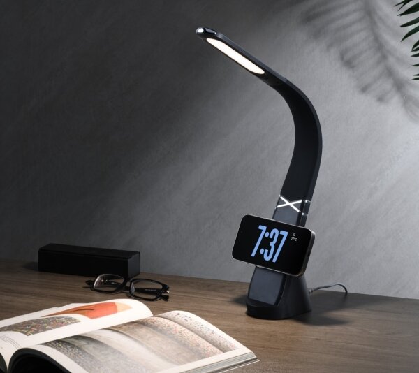 Immax NEO 09110L - Lampada da tavolo LED dimmerabile con ricarica wireless MAGIC LED/5W/230V nero