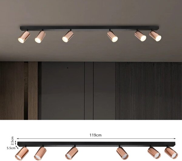 Immax NEO 08305L - Faretto PUNTO 6xGU10/9W/230V oro rosa