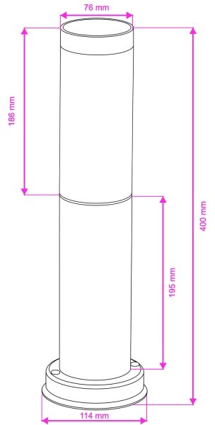 Brilagi - Lampada da esterno NOVA 1xE27/15W/230V 40 cm IP44 nera