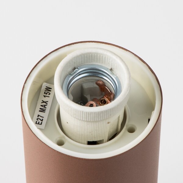 Brilagi - Lampada da esterno con 2 prese SCHUKO NOVA, portalampada 1x E27 (15W, 230V), 40 cm, IP44, marrone