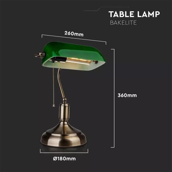 Lampada da tavolo BANKER 1xE27/60W/230V