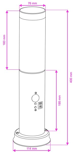 Brilagi - Lampada da esterno con sensore NOVA, 1x E27/15W/230V, 40 cm, IP44, marrone