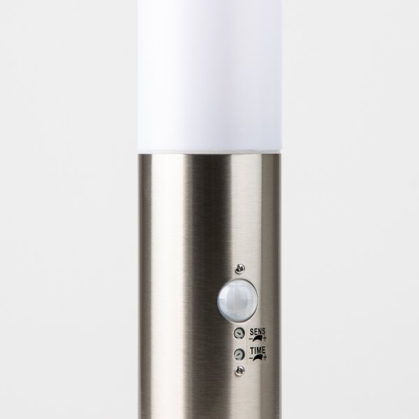 Brilagi - Lampada da esterno con sensore NOVA 1xE27/15W/230V 40 cm IP44 cromo opaco