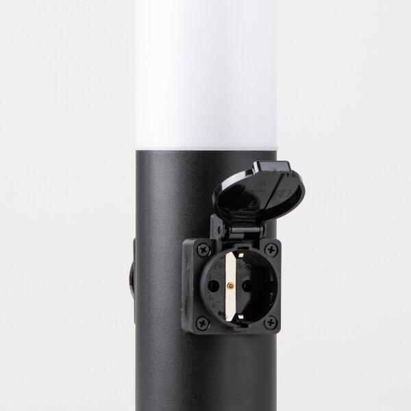 Brilagi - Lampada da esterno con 2 prese SCHUKO NOVA 1xE27/15W/230V 40 cm IP44 nero