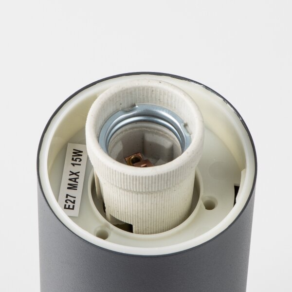 Brilagi - Lampada da esterno con 2 prese SCHUKO NOVA, 1x E27/15W/230V, 40 cm, IP44, antracite