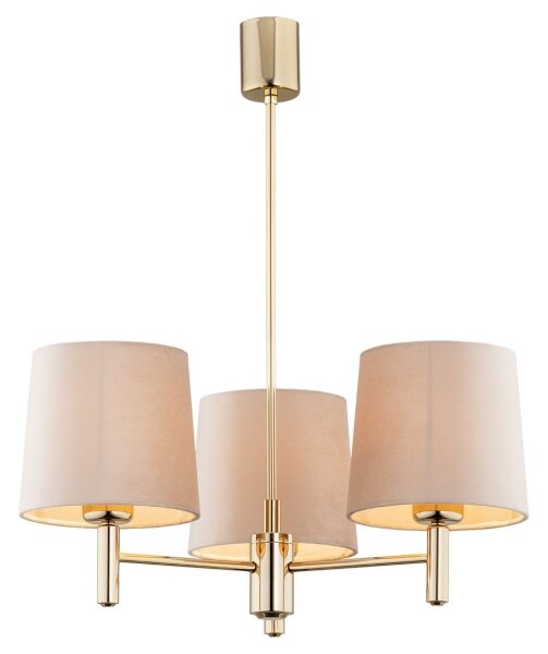 Argon 6109 - Lampadario su palo PONTE 3xE27/15W/230V beige