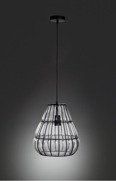 Wofi 6404.01.10.9000 - Lampadario a sospensione con filo BANKS 1xE27/40W/230V
