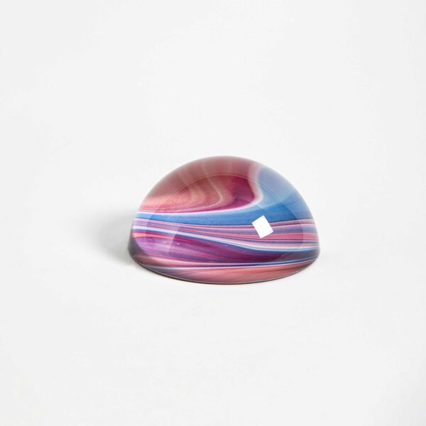 Vesta Fermacarte in vetro Hypnosis dal design moderno "Pink Juptier" - Stone
