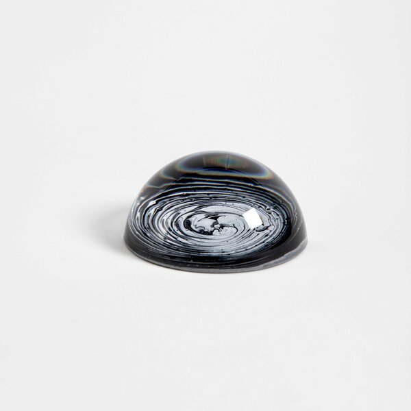 Vesta Fermacarte in vetro Hypnosis dal design moderno "Deep White" - Stone