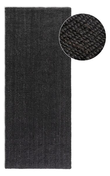 Passatoia nera in iuta 80x200 cm Bouclé – Hanse Home
