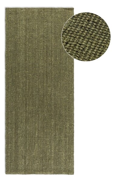 Passatoia color kaki in iuta 80x200 cm Bouclé – Hanse Home
