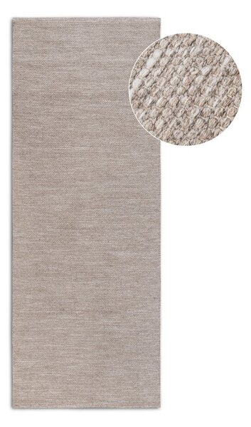 Passatoia beige tessuta a mano in misto lana 80x200 cm Pradesh Linen White - Elle Decoration