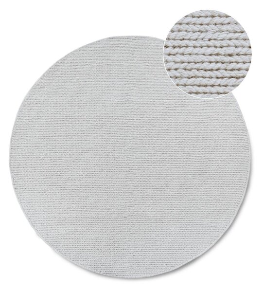 Tappeto rotondo bianco in lana tessuto a mano ø 160 cm Francois – Villeroy&Boch