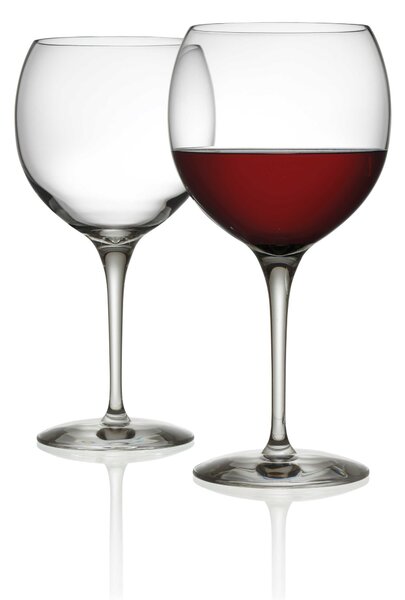 Alessi Set di 4 bicchieri per vini rossi in vetro cristallino - Mami XL