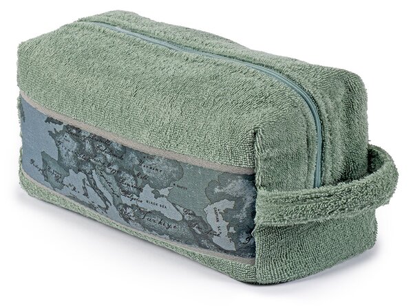 Asciugamano Con Ospite STANDARD Geo Tartan Green UNICA Cotone Caleffi