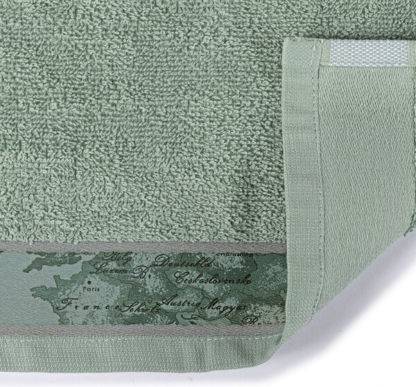 Coordinato Asciugamani 30X30 Geo Tartan Green UNICA Cotone Caleffi
