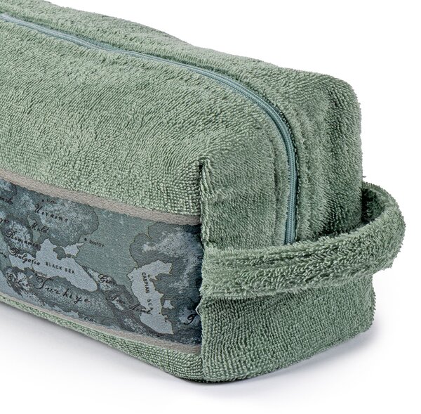 Asciugamano Con Ospite STANDARD Geo Tartan Green UNICA Cotone Caleffi