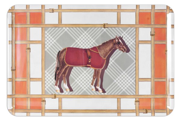 Baci Milano Vassoio rettangolare in melammina dal design moderno - Horses