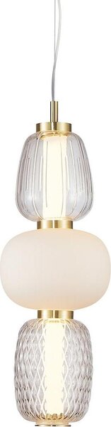Lampada a sospensione LED Caro, dorata, 28W, modello Milagro, dal design decorativo