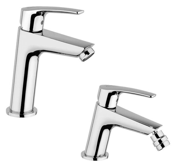 Jacuzzi | Rubinetteria Lucente set miscelatori lavabo medio e bidet per piletta click clack