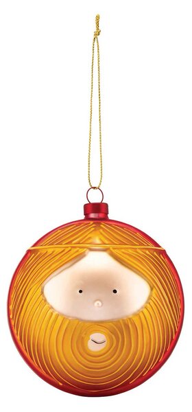 Alessi Palla per albero di Natale in vetro soffiato "Giuseppe" Vetro Oro/Nero