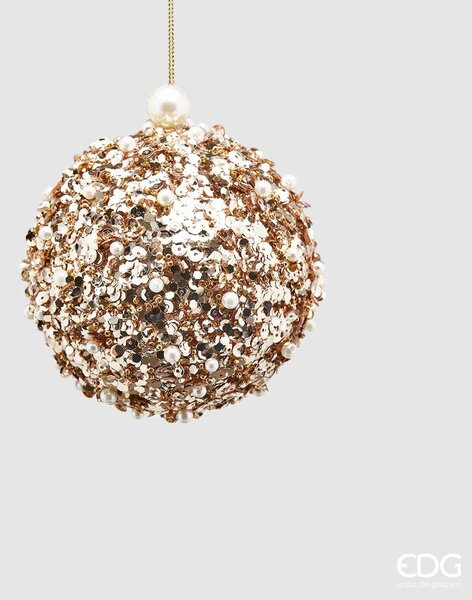 EDG - Enzo de Gasperi Decorazione per albero di natale palla di natale rivestita di perle -