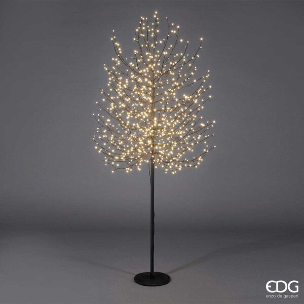 EDG - Enzo de Gasperi Decorazione natalizia Albero di Natale Faggio tronco lungo con 1300 LED -