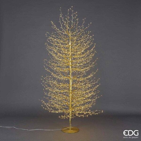 EDG - Enzo de Gasperi Decorazione natalizia Albero di Natale Faggio tronco lungo con 2700 LED -