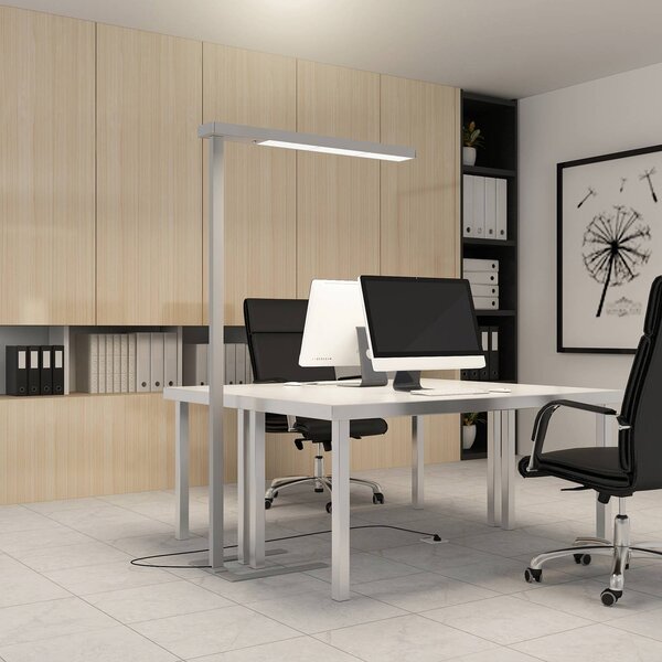 Lampada da terra per ufficio Arcchio LED Susi, argento, sensore, touch dimmer Susi Arcchio, dimmerabile, Alluminio / Grigio / Zincato, Studio / Ufficio, Alluminio, Moderno