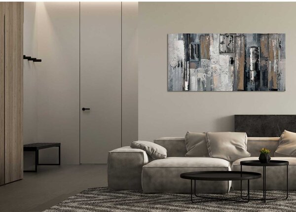 Agave Quadro astratto moderno dipinto a mano su tela "Modern Abstract" 140x70 Tela,Cotone Dipinti su Tela Quadri per soggiorno