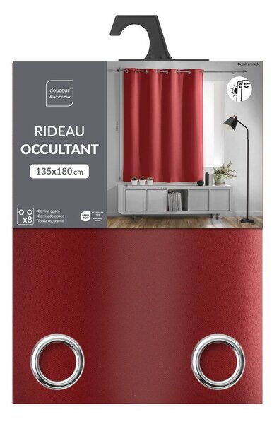 Tenda oscurante rossa 135x180 cm Occult – douceur d'intérieur