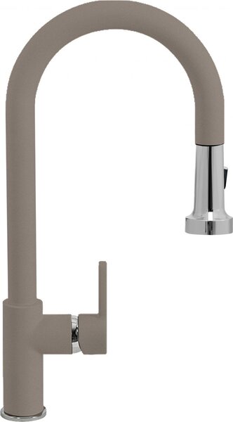 SCHOCK Aquaalto Rubinetto Cucina Miscelatore con Doccetta Estraibile Monocomando in Ottone colore Grigio - SXALTD42